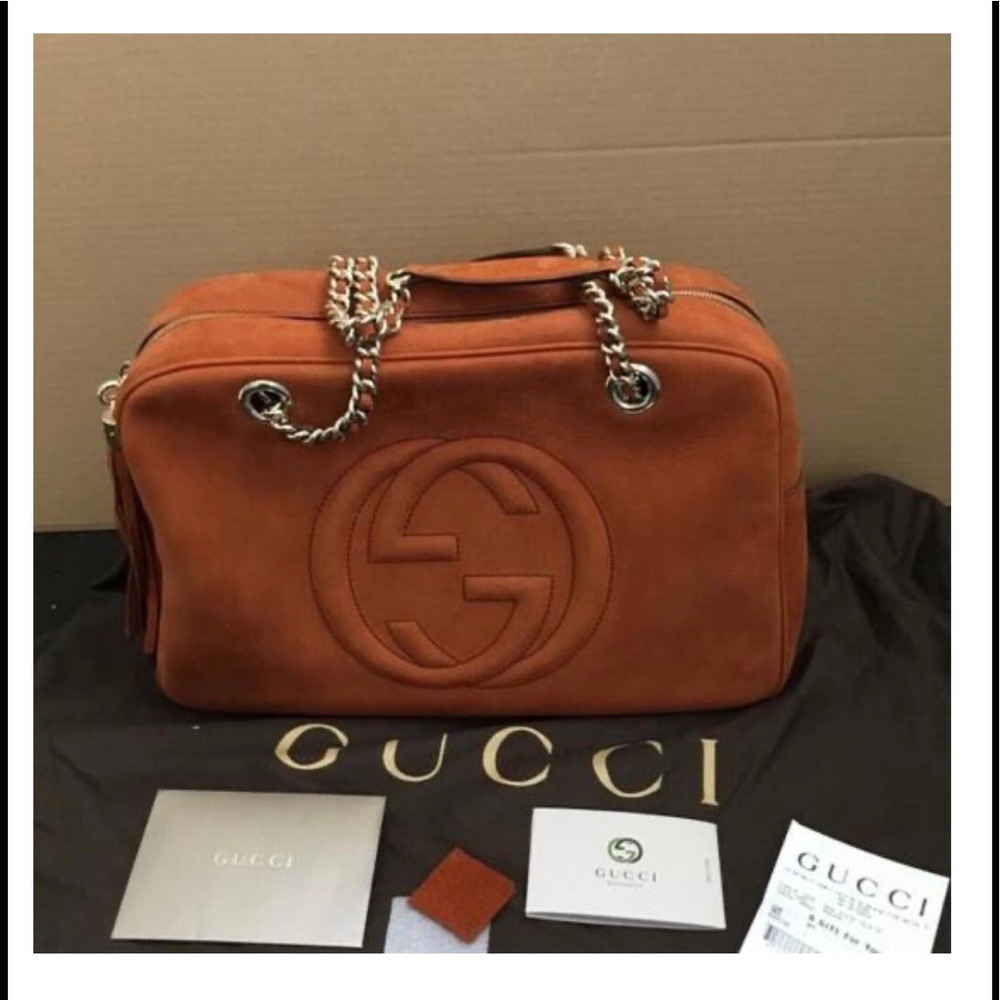 Gucci Soho strap orange Chamois Shoulder bag